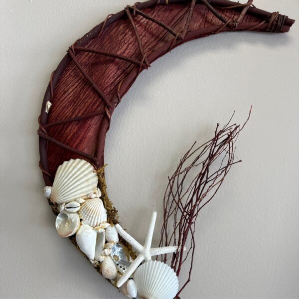 Crescent Moon Shell Wall Decor 10”x16”