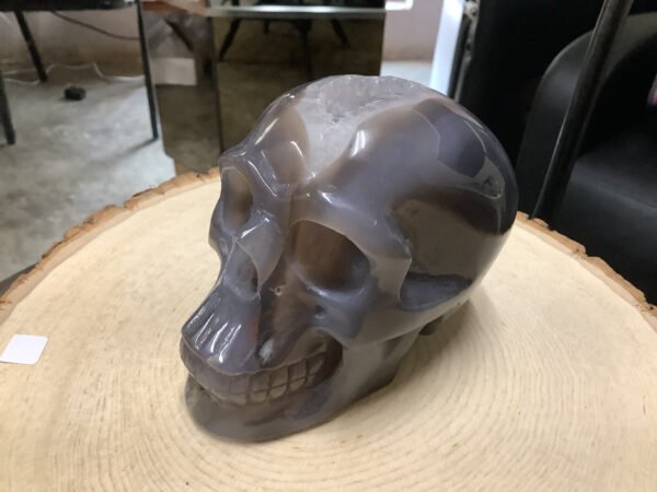 Agate Large Druzy Skull
