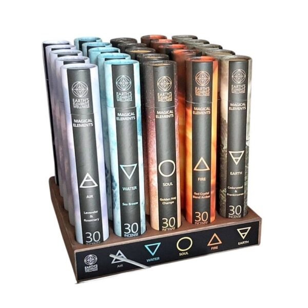 Set of 30 Magical Elements Incense Sticks and incense burner