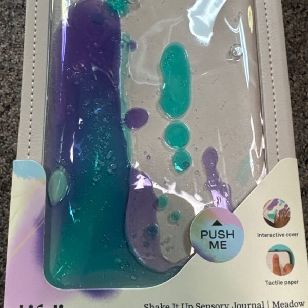 Lifelines Shake it Up Sensory Journal with Tactile Cover and Embossed Paper Meadow Purple Blue