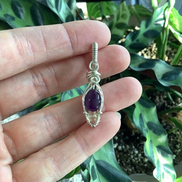 Amethyst and Citrine Sterling Silver Pendant