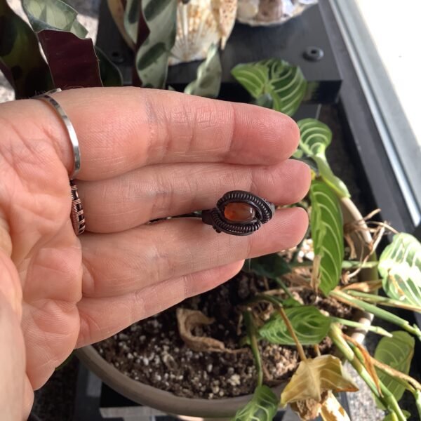 Carnelian Copper Ring