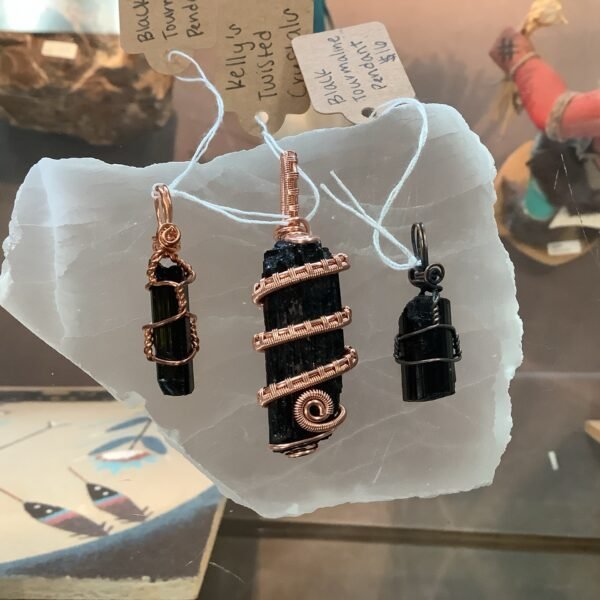 Black Tourmaline Pendant Copper