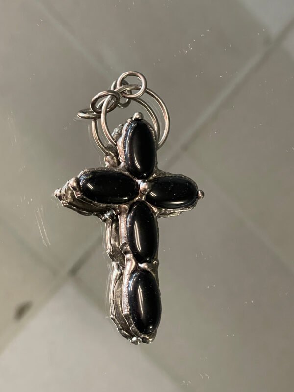Blue Moonstone Cross Pendant