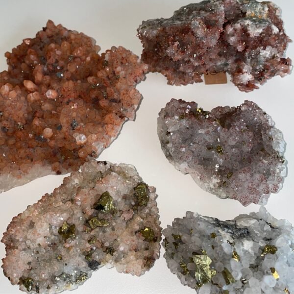 Chalcopyrite with Red Hematoid Quartz