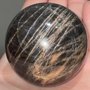 Black moonstone sphere