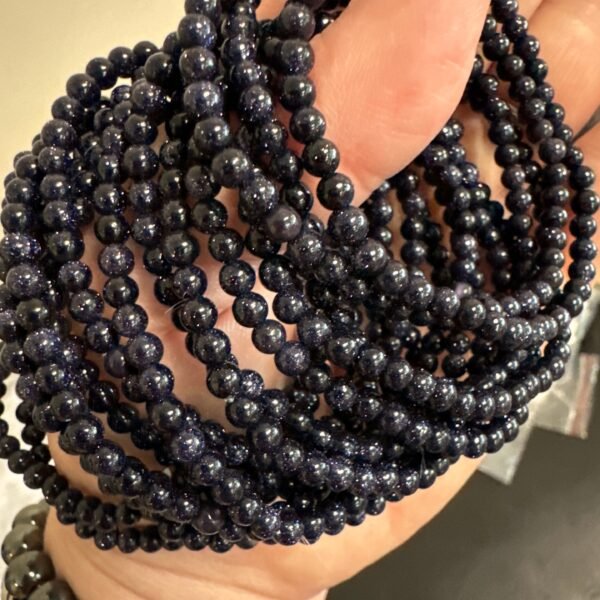 Blue Goldstone Bracelet 4mm