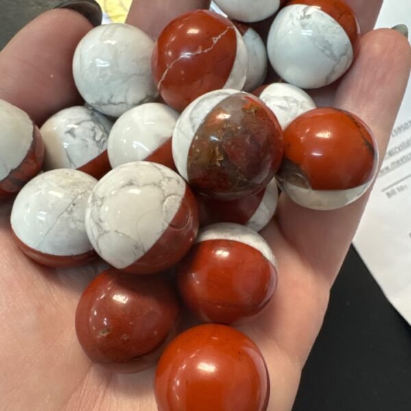 Pokémon Ball- howlite and jasper