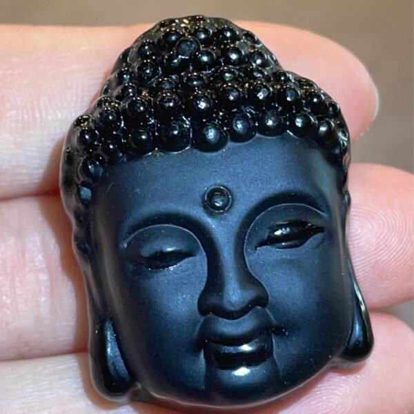 Obsidian Buddha Pendant