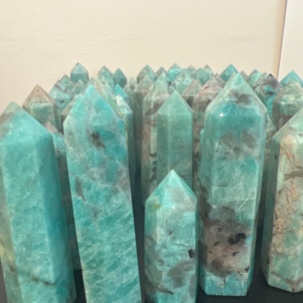 Amazonite with Smoky Tower