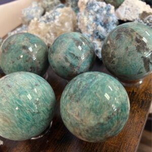Amazonite with Smoky Quartz Sphere