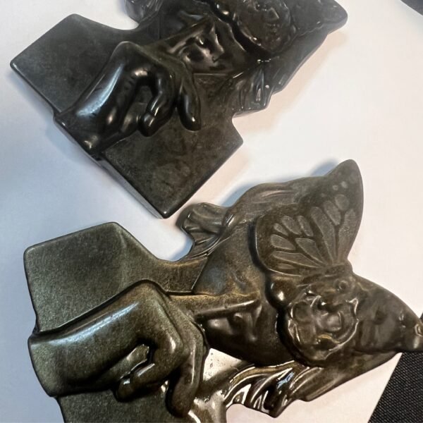 Golden Obsidian Butterfly Face
