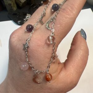 Chakra Anklet with Moon and Stars