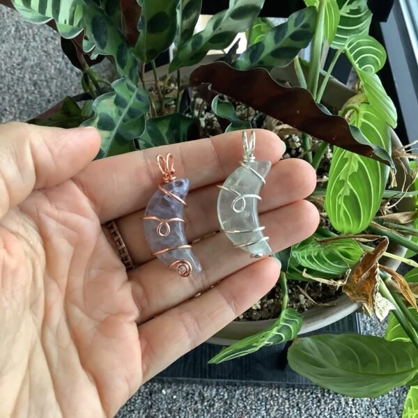 Fluorite Moon Pendant